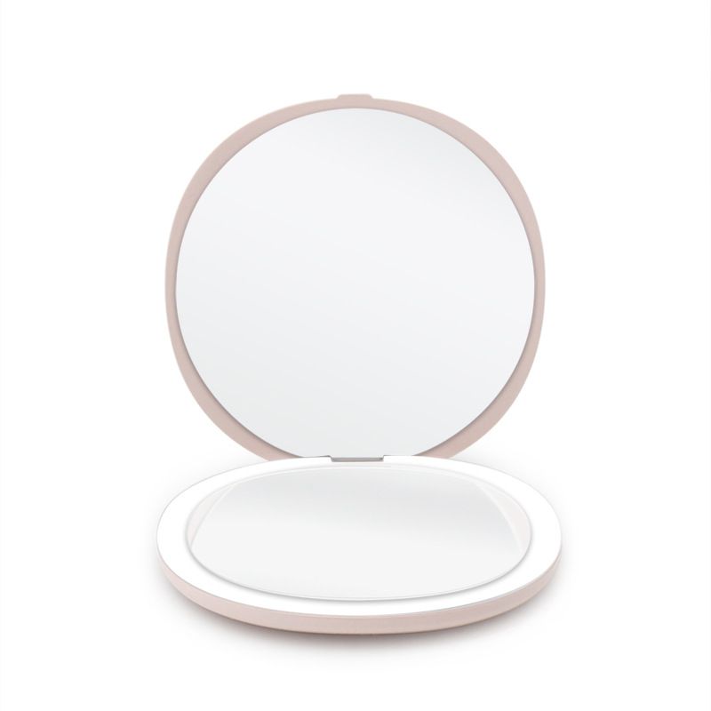 Luxury Ultra-thin Design Pocket USB Rechargeable Foldable LED Makeup Mirror