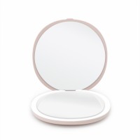 Luxury Ultra-thin Design Pocket USB Rechargeable Foldable LED Makeup Mirror