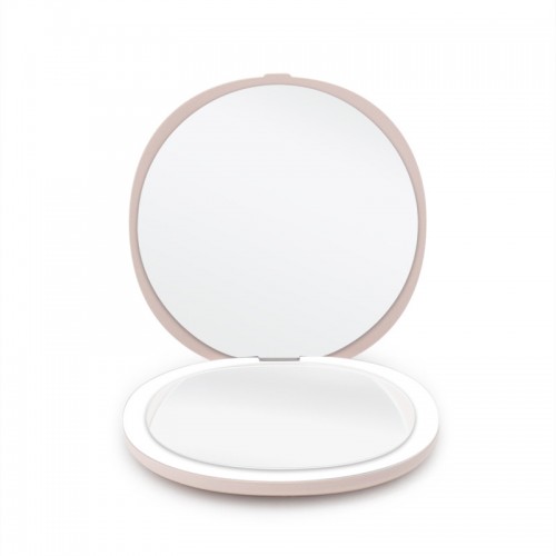 Luxury Ultra-thin Design Pocket USB Rechargeable Foldable LED Makeup Mirror