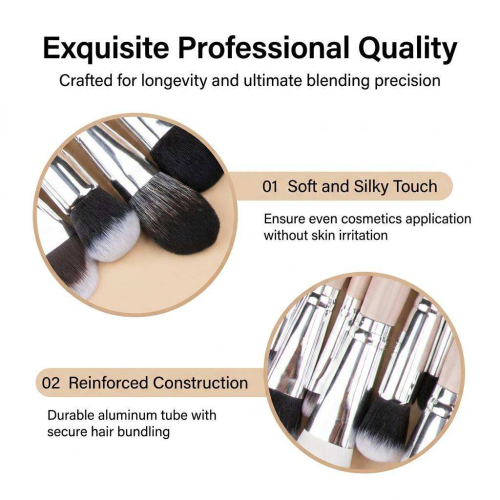 Private Label 24 Pcs Cosmetic Brush Kit Custom Logo Print Factory Direct Wholesaler Soft Vegan Synthetic Makeup Brush Set