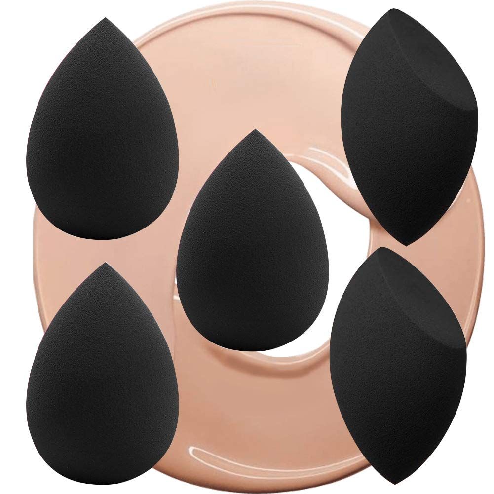 Super Soft Cosmetic Beauty Blender Black Latex Free Puff Makeup Foundation Blending Sponge