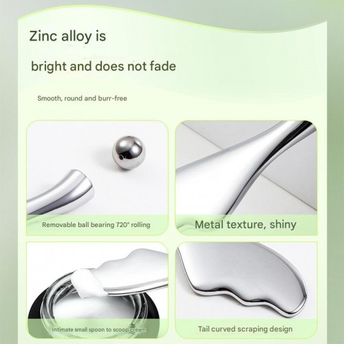 Metal Die Casting Zinc Alloy Ball Magnetic Eye Cream Massage Stick Smear Beauty Scraping Tool