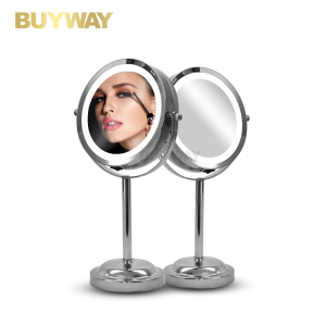 1X 5X Double Side Magnification Desktop Makeup Vanity Table Mirror With Light