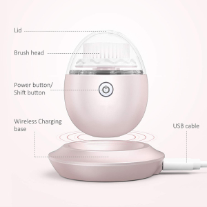2020 Mini Portable Waterproof Sonic Pore Cleaner Face Cleaning brush Face Massage Electric Silicone Facial Cleansing Brush