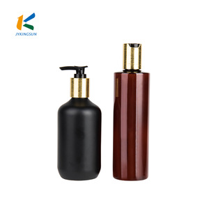 300ml best design empty black biodegradable hair plastic shampoo bottle with lotion pump