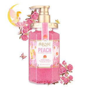 Ailke Elf Perfume Honey Peach/Avocado Snow White  Nourishing Scrub Body Spa Cleansing Shower Gel