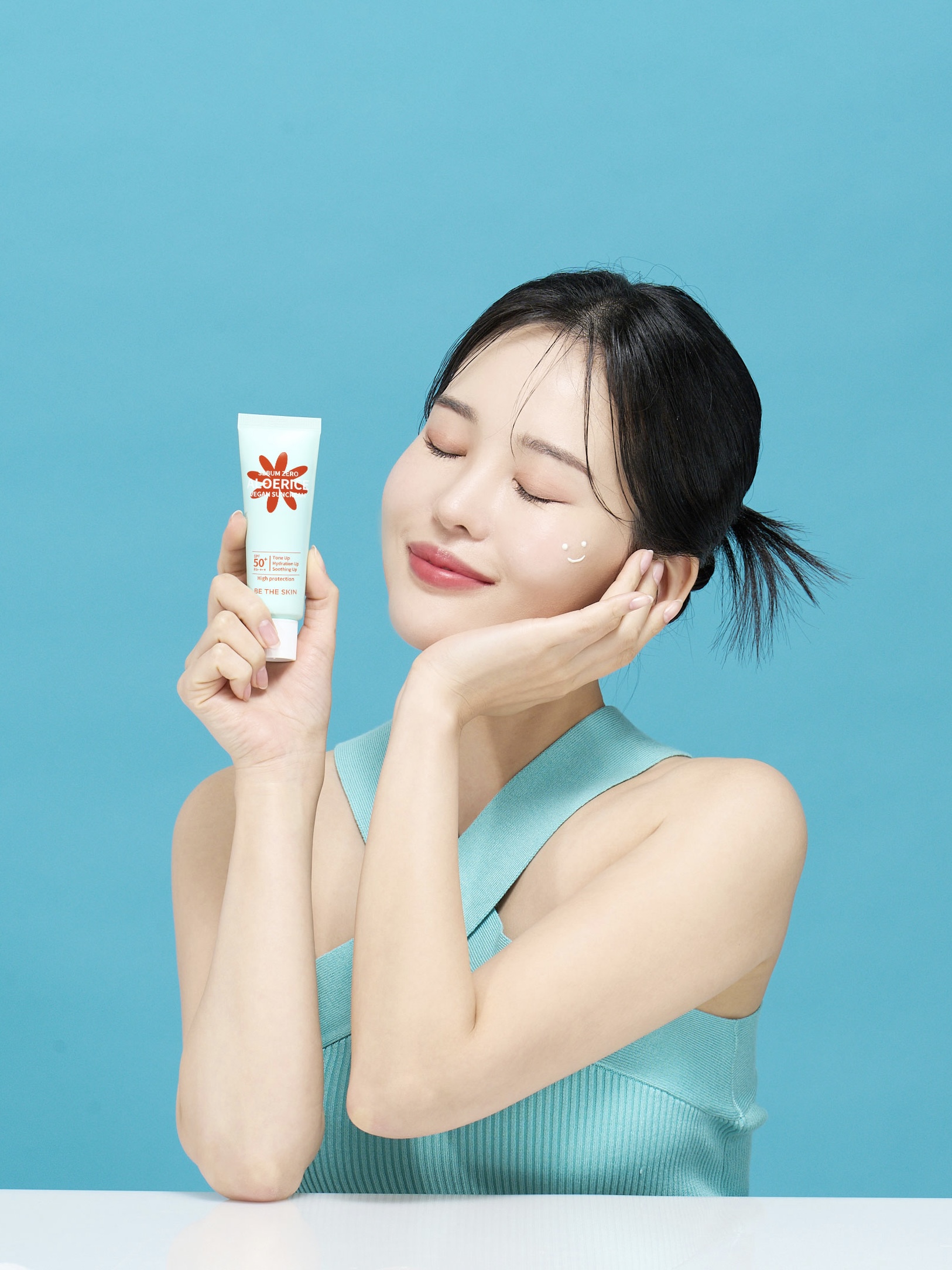 [BE THE SKIN] SEBUM ZERO ALOERICE VEGAN SUN CREAM