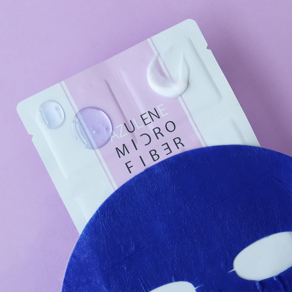 BEBALANCE AZULENE MIRCO FIBER MASK (3 Step Mask for Sensitive Skin and Redness Care)