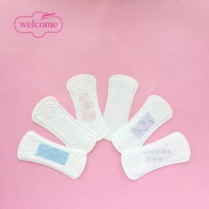 Black Types of Negative Ions Bamboo Charcoal Icy Feeling Herbal Panty Liners with Wings , Anion Panty Liner for Lady Women