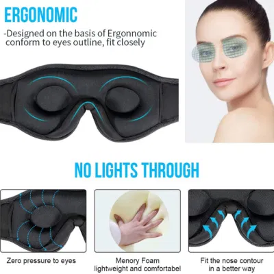 Bluetooth Smart Wireless Sleeping Eye Massage Mask with Build-in Speakers