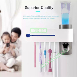 CE UV  5 Holders Automatic Toothpaste Dispenser Toothbrush Sterilizer