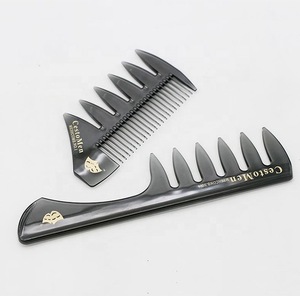 Classic Mens Hair Styling Series Combs Wide Teeth Detangling Double Tooth Comb Male Oil Head Hairdressing Afro Comb