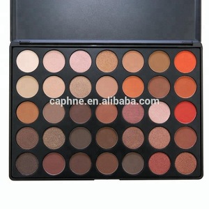 Custom logo OEM Makeup 35 Warm Color Private Eye Shadow Pallet