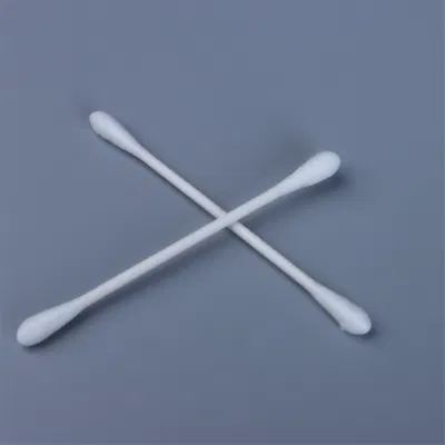 Double Head Cleaning Stick Ear Cotton Bud Long Paper Stick Cleaning Q Tips Cotton Swab in Square Box