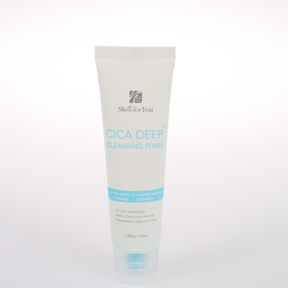 Facial Cleanser Skin For You Cica Deep Cleansing Foam(for Travel) Hypoallergenic Highly Moisturizing
