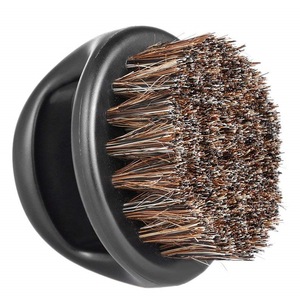 Fashion high quality cleaning black boar bristle wood shaving beard brush for men