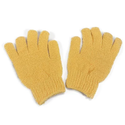 Five-Finger Skin Friendly Nylon Mud Exfoliator Bath Gloves