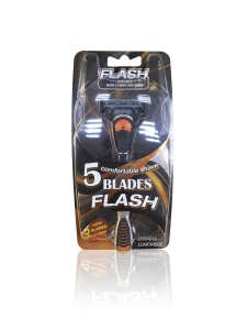 Flash Comfort And Replaceable 5 Blade Cartridges Barber Shaving Razor