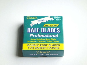 Half razor blade for barber store