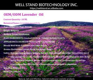Highest quality Bulgaria Lavender aromatherapy essential oil 100% pure lavender oil bulk
