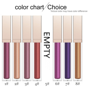 Hot Sale Custom Private Label 8 Colors Metal Lip Gloss