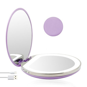 LED Mirror Makeup Lights Travel Handheld Portable Mirror