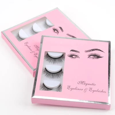 Muting Factory Price 3D Silk Lashes Private Label Eyeliner Magnetic Eyelashes