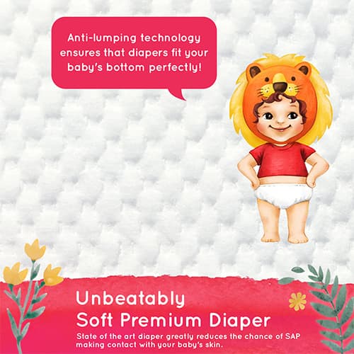 Natural Blossom Baby Diapers Size 1 (Up to 11lbs) 50 Count
