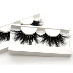 New arrival 27mm mink lashes  false eyelashes with private label own brand China vendor