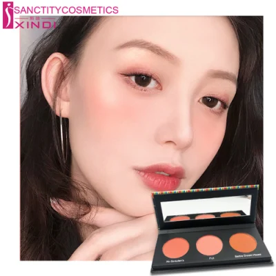 New Arrival Blush High Pigment 3 Colors Blush in Paper Box