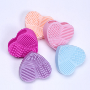 New design Heart Shape Silicone Cosmetic Makeup Brush Egg Cleaner