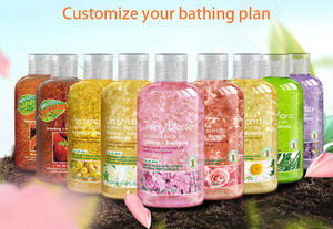 OEM brand wholesale crystal moisturizing skin whitening petals shower gel