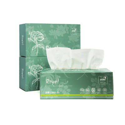 OEM Factory Competitive Price Wholesale Soft Pack Colorful Bag Facial Tissue Toilet Bamboo Paper Non Irritaing 3ply 4ply Layer