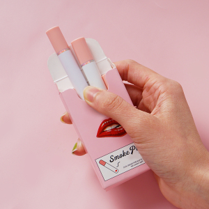 Private Label Creative Cigarette Lipstick Set 4 Colors Long Lasting Lipmatte Lip Stick Tube Red Lipstick