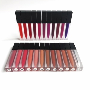 Professional liquid matte lipgloss vendors square matte lipgloss tubes wholesale matte liquid lipstick