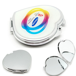 Promotional Crystal Mirror/Foldable Round Compact Mirror/Small Metal Makeup Pocket Mirror