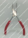 Red Color PVC Grip Hair Extension Pliers with 3 holes for micro rings