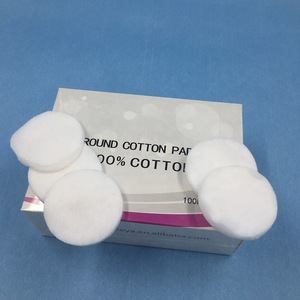 Round Make Up Remover Absorbent Cotton Pads without embossing