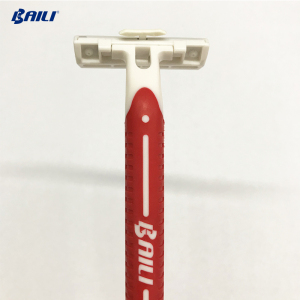 twin blade plastic disposable straight shaving razor blade shaver