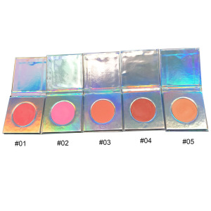 Wholesale Diy Blush Palette  Monochrome 5 Types Blush  Neutral No Logo Private Label Blush Custom