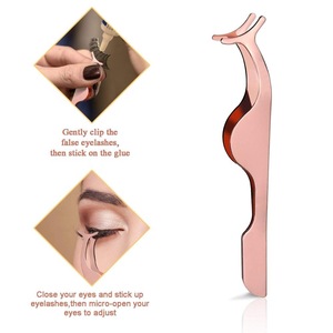 Wholesale Women Professional Make Up Tool Rose Gold Heat Eyelash Curler