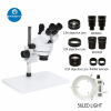 7-45X 3.5X-90X White Confocal Zoom Trinocular Industrial Stereo Microscope with WF10X20mm Eyepieces