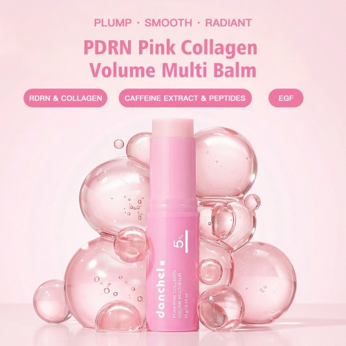 PDRN Pink Collagen Volume Multi Balm Brighten Skin Plump Smooth Radiant Deep Hydration Moisturization Portable Collagen Stick