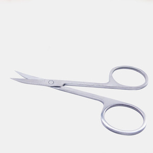 1Pc Women Beauty Makeup Trim Eyebrows Shaping Scissors Embroidered Bend Shear