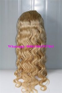 24inch Brazilian Virgin Hair body wave 613# blonde full lace wig