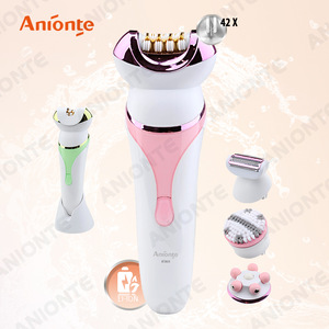 5 in 1 rechargeable lady shaver,rolling massager,epilator,face brush and callus remover