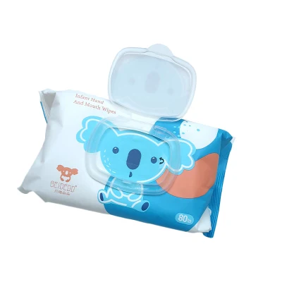 80PCS Non Woven Fabric Baby Wipes Disposable Soft Water Baby Wipes