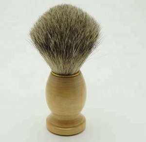 Beard Clean Tool Private Label Wooden Handle Badger Hair Mens Shaving Brush
