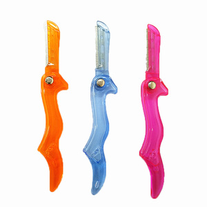 Beautifully-designed ABS plastic handle tinkle eyebrow razor