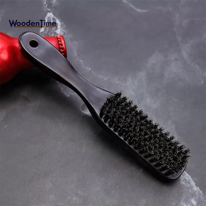 Beech wood handle 100% mustache massage comb wood boar bristle oil brush for men mustache beard shaving brush